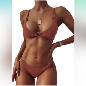 NWT Zaful O-Ring Tankini Ribbed